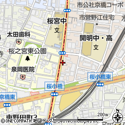 リパーク野江１丁目駐車場周辺の地図