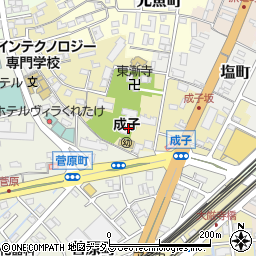 静岡県浜松市中央区成子町周辺の地図