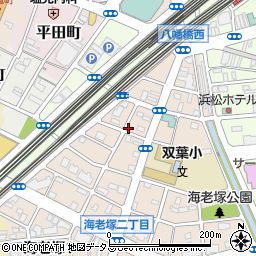 静岡県浜松市中央区海老塚1丁目周辺の地図
