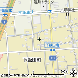 静岡県浜松市中央区下飯田町490周辺の地図