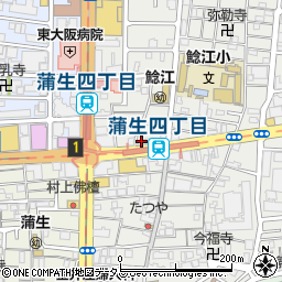 トヨタレンタリース大阪蒲生店周辺の地図