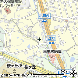 奈良県生駒市小明町1415周辺の地図