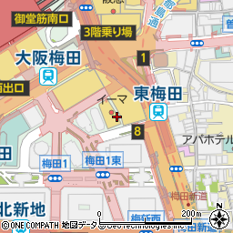 オキュロフェイシャルクリニック大阪周辺の地図
