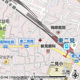 荻野美容院周辺の地図