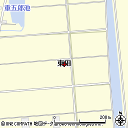 愛知県田原市浦町東田周辺の地図