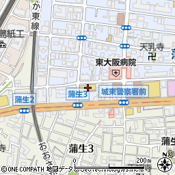 蒲生中央建物周辺の地図