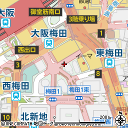 ゆうちょ銀行ディアモール大阪内出張所 ＡＴＭ周辺の地図