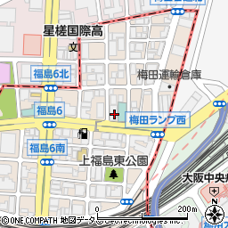 セブンイレブン大阪福島６丁目北店周辺の地図