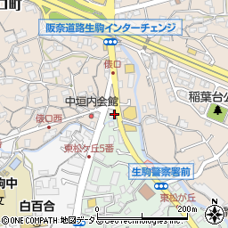 カギ錠前のハウザー　生駒周辺の地図