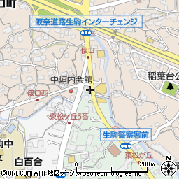 奈良県生駒市東松ケ丘1391周辺の地図