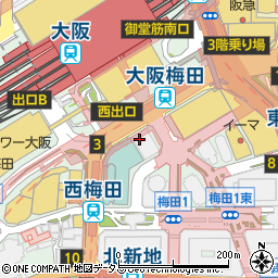 ソフトバンク梅田中央周辺の地図
