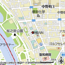 ホテルリトルチャペルクリスマス桜ノ宮店周辺の地図