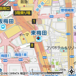 東梅田駅 大阪府大阪市北区 駅 路線図から地図を検索 マピオン