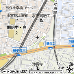 大阪市営野江第２住宅３号館周辺の地図