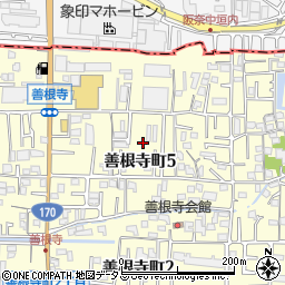 大阪府東大阪市善根寺町5丁目周辺の地図