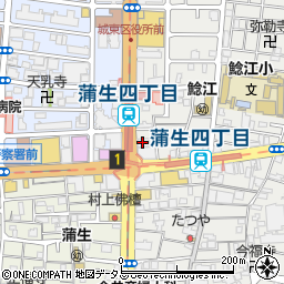 Ｍ’ＰＬＡＺＡ蒲生四駅前周辺の地図
