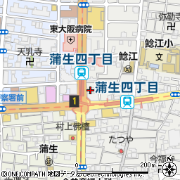 Ｍ’ＰＬＡＺＡ蒲生四駅前周辺の地図