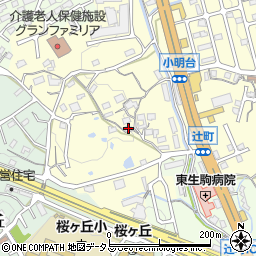 奈良県生駒市小明町1434周辺の地図