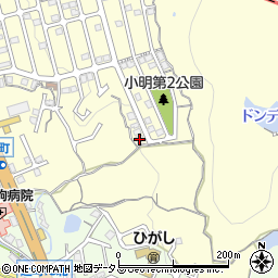 奈良県生駒市小明町2122-12周辺の地図