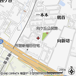 愛知県豊橋市植田町一本木周辺の地図