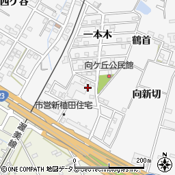 愛知県豊橋市植田町（一本木）周辺の地図
