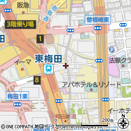 moonwalk むーんうぉーく 梅田お初天神店周辺の地図