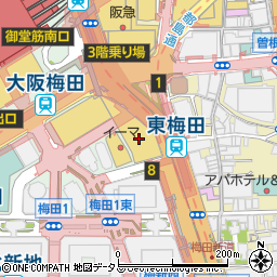 老虎菜 阪神梅田店周辺の地図