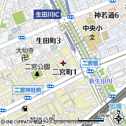 神戸YWCAまごの手周辺の地図