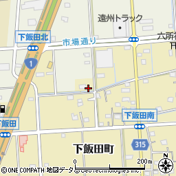 静岡県浜松市中央区下飯田町516周辺の地図