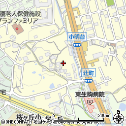 奈良県生駒市小明町1411周辺の地図