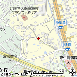 奈良県生駒市小明町1403周辺の地図
