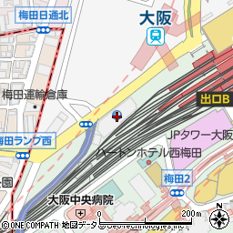 大阪ステーションシティ駐車場周辺の地図