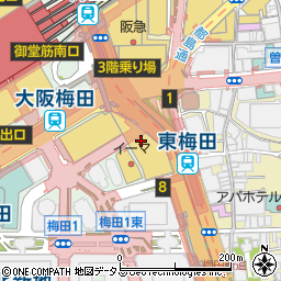 阪神梅田本店周辺の地図