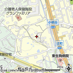 奈良県生駒市小明町1436-1周辺の地図