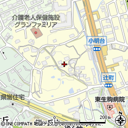 奈良県生駒市小明町1436-2周辺の地図