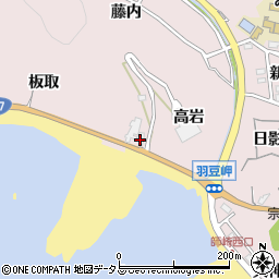 愛知県南知多町（知多郡）師崎（高岩）周辺の地図
