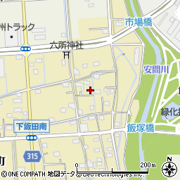 静岡県浜松市中央区下飯田町80周辺の地図