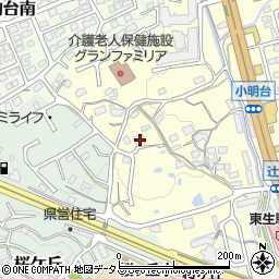 奈良県生駒市小明町1401周辺の地図