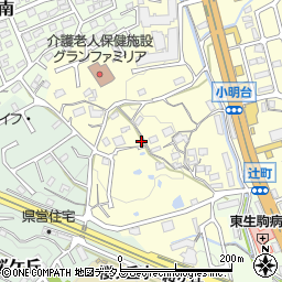 奈良県生駒市小明町1397周辺の地図