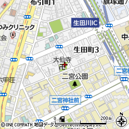 兵庫県神戸市中央区生田町4丁目1周辺の地図