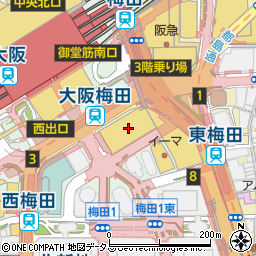 梅田健康医学クリニック周辺の地図