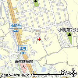 奈良県生駒市小明町1574周辺の地図