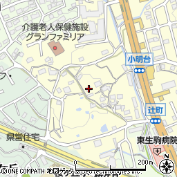 奈良県生駒市小明町1404周辺の地図