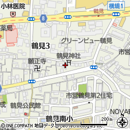 鶴見神社周辺の地図