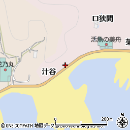 愛知県知多郡南知多町師崎汁谷周辺の地図