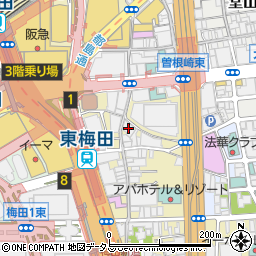 大衆食堂 てんぐ大ホール 曽根崎お初天神通り店周辺の地図