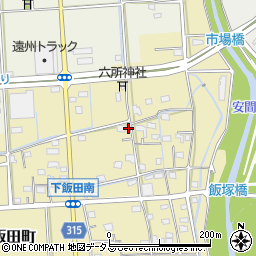 静岡県浜松市中央区下飯田町125周辺の地図