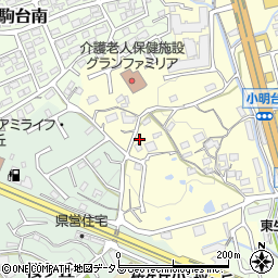 奈良県生駒市小明町1391周辺の地図