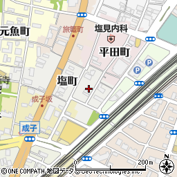 静岡県浜松市中央区塩町周辺の地図
