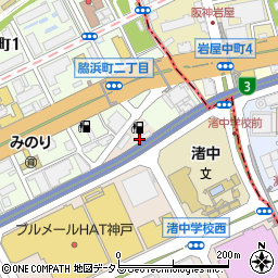 兵庫県神戸市中央区脇浜海岸通周辺の地図